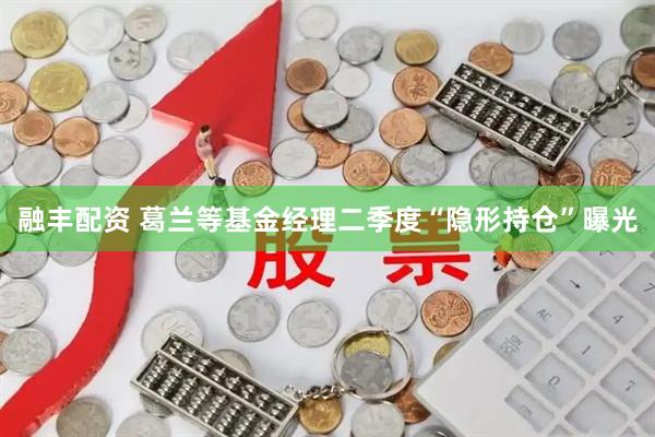 融丰配资 葛兰等基金经理二季度“隐形持仓”曝光