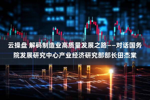 云操盘 解码制造业高质量发展之路——对话国务院发展研究中心产业经济研究部部长田杰棠